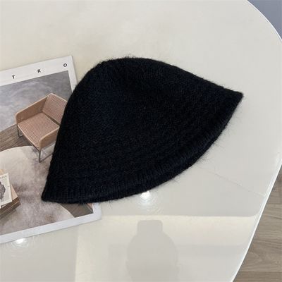 Autumn and Winter New Wool Knitted Bucket Hat for Women Knitted Jacquard Bucket Hat