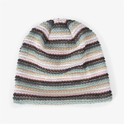 Traje de alta qualidade de senhoras bonés de malha com riscas bonés esportivos de inverno ao ar livre sem punho boné