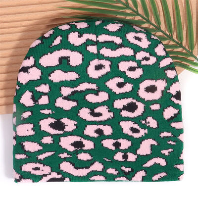 Logotipo personalizado de alta qualidade Homens Mulheres Chapéu de Inverno Acrílico Chapéu Leopardo Impressão Padrão Tricoteado Slouchy Beanies