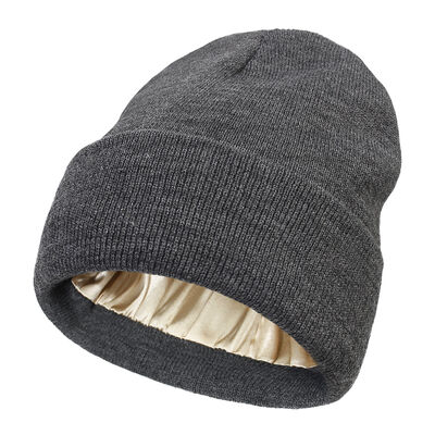 Beanie Style Bonés de tricô Chapéus de boné de lã acrílica poliéster chapéu de merino para adultos Circunferência de chapéu de inverno leve e respirável