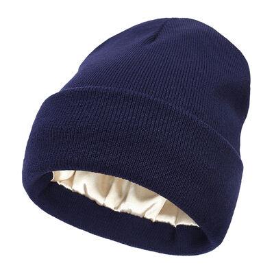 Beanie Style Bonés de tricô Chapéus de boné de lã acrílica poliéster chapéu de merino para adultos Circunferência de chapéu de inverno leve e respirável