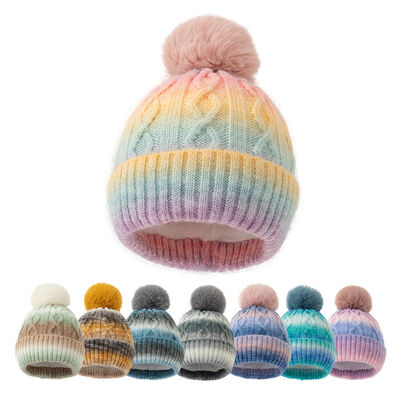 Gorros de malha OEM, acrílico, poliéster, lã, estilo merino, gorro personalizável, quente, confortável, roupa de cabeça de inverno