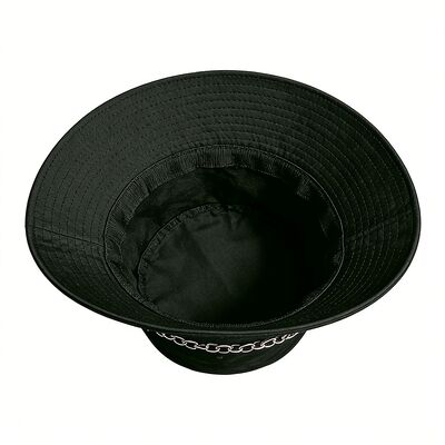 Chapéu bucket de pescador com aba larga 100% algodão com logotipo personalizado para proteção solar ao ar livre