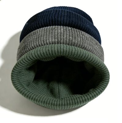 Logotipo personalizado Chapéus de boné de tricô com material acrílico e circunferência de 58cm para o calor do inverno