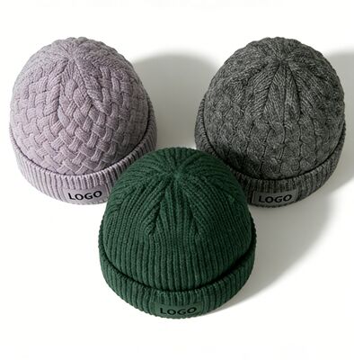 Cores personalizáveis Chapéu de boné de tricô unisex com chapéu adulto Circunferência para o calor do inverno