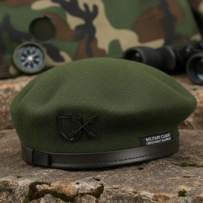 Boina Militar Verde Clássica de Alta Durabilidade para Todas as Estações e Tamanho Personalizado para Uso Tático e Casual