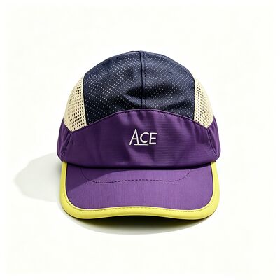 Chapéu Linning de 5 painéis que oferece tecido respirável com costura contrastante, ideal para eventos esportivos, brindes de empresas e uniformes de funcionários