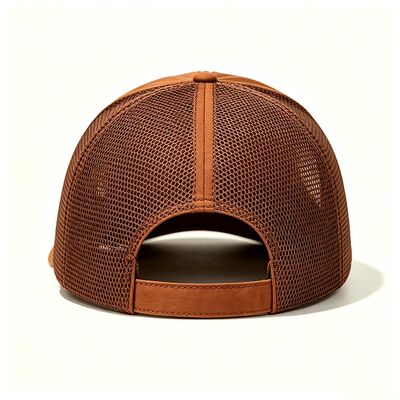 Capuz de caminhoneiro de algodão Sweatband com 6 ou oculares personalizados painéis de malha duráveis fechamento snapback ajustável perfeito para atividades ao ar livre