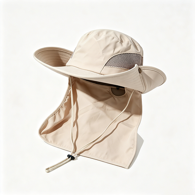 Chapéu de balde de pescador durável com tecido de poliéster reciclado 100% e revestimento de poliéster 100% ideal para uso ao ar livre