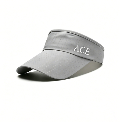 Capuz de visor solar de tipo correia ajustável feito de 100% de poliéster ideal para correr golfe, tênis e outros esportes ao ar livre