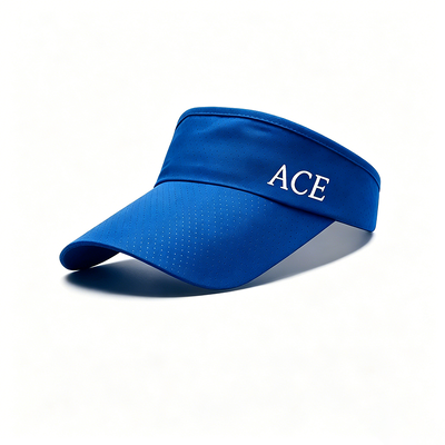 Capuz de visor solar de tipo correia ajustável feito de 100% de poliéster ideal para correr golfe, tênis e outros esportes ao ar livre
