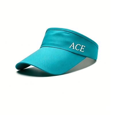 Capuz de visor solar de tipo correia ajustável feito de 100% de poliéster ideal para correr golfe, tênis e outros esportes ao ar livre
