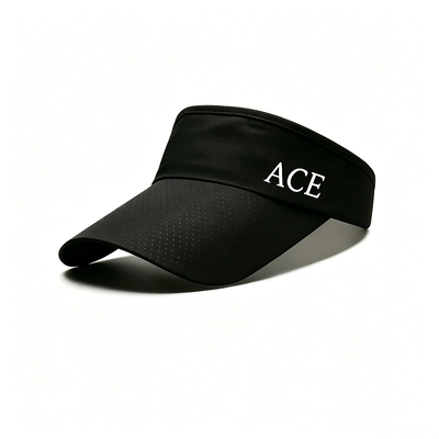 Capuz de visor solar de tipo correia ajustável feito de 100% de poliéster ideal para correr golfe, tênis e outros esportes ao ar livre