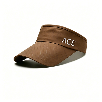 Capuz de visor solar de tipo correia ajustável feito de 100% de poliéster ideal para correr golfe, tênis e outros esportes ao ar livre