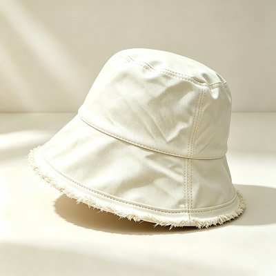 Chapéu de pescador de borda larga Logotipo personalizado Chapéu de balde de pescador de algodão Ideal para proteção solar durante atividades ao ar livre