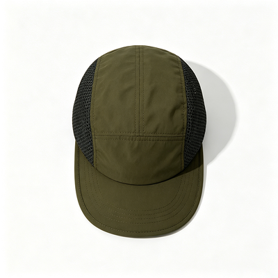 Chapéu de 5 painéis, boné de acampamento, personalizável, secagem rápida, adequado para várias atividades ao ar livre, incluindo caminhadas, camping e corrida