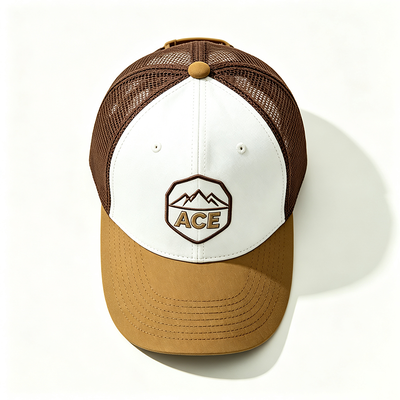 Boné Trucker de 6 Painéis com Tela Respirável, Leve e Ajustável com Fecho de Pressão. Ótima Escolha para Trabalho ao Ar Livre e Passeios Casuais