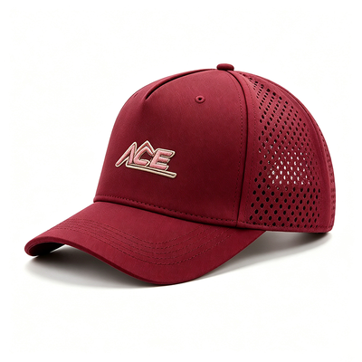 Chapéu de basebol unisex de seis painéis com 2 pálpebras Design leve e respirável Perfeito para desporto
