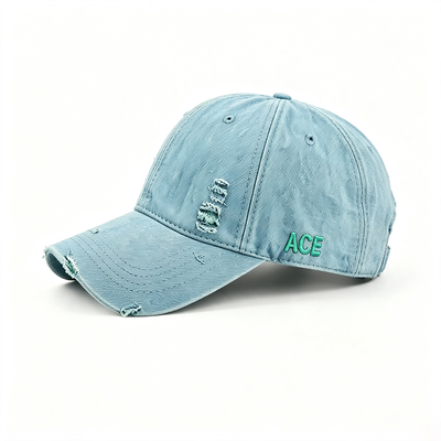 100% de algodão Twill Chapéus desportivos pai com correia ajustável e bordados planos para ajuste confortável