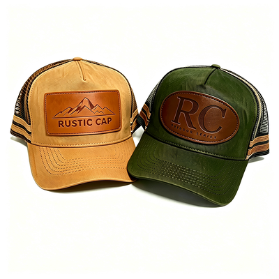 Boné Trucker de 6 painéis com painel traseiro de malha respirável, fecho ajustável de pressão, ideal para eventos e uniformes