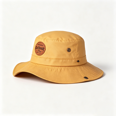Recycled Fabric Bucket Hat Water Resistant Quick Dry Outdoor Sun Hat For Beach Camping Hiking