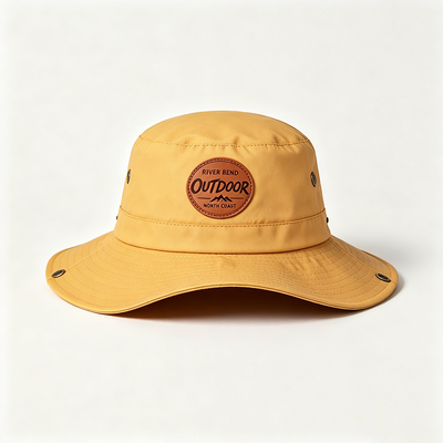 Recycled Fabric Bucket Hat Water Resistant Quick Dry Outdoor Sun Hat For Beach Camping Hiking