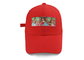 Bordado feito sob encomenda misturado do remendo da tela dos chapéus do paizinho dos esportes vermelho adulto impressionante