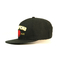 6 chapéus lisos de Bill do painel, tampão liso acrílico de Gorras do preto da borda do costume 100%, logotipo feito sob encomenda