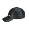 Estilo de caráter de couro do teste padrão do bordado dos chapéus do paizinho dos esportes do painel do preto 6
