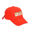 Logotipo feito sob encomenda estruturado da sublimação dos chapéus de basebol do vermelho 6 painel unisex