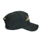 New Design Black 5panel Structured custom flat embroidery logo sports hats caps