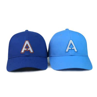 Embroidery Style 6 Panel Baseball Cap / Unisex Outdoor Sun Caps de Golf de Algodão