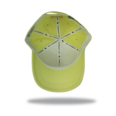 Poliéster Verde 6 Painéis Baseball Cap Visor Flat / Caps de Golf de algodão