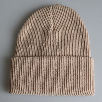 A malha unisex Beanie Hats Keep Warm Crimp Hip Hop da cor sólida listrou o tampão