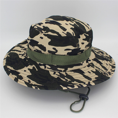 Camuflagem militar Mesh Bucket Cap For Hunting de Boonie que caminha a escalada