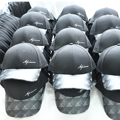 Capuz de basebol personalizável de 6 painéis com faixa ajustável e visor curvo