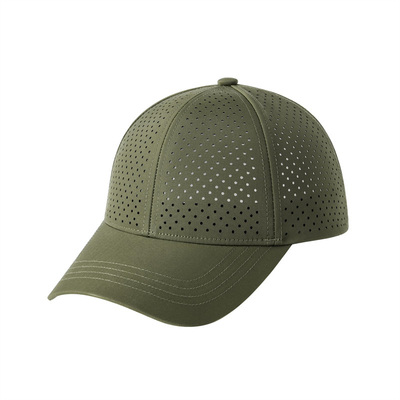 Gráfico Custom Laser Cut Hole Gorras 6 Painel Perforado Chapéu de Golf Custom Logo Unisex Mesh Baseball Cap