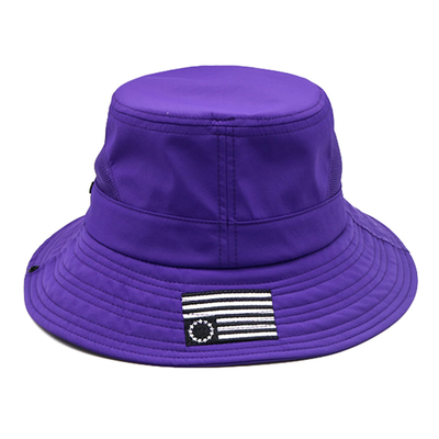 Chapéu de balde roxo fabricante logotipo de bordado personalizado design confortável para o exterior chapéu de balde de algodão