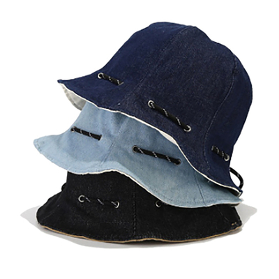 Chapéu de pescador de venda quente, por atacado, de primavera e verão, de uso transformado em saco, de algodão, adulto, unisexo, chapéu de balde reversível